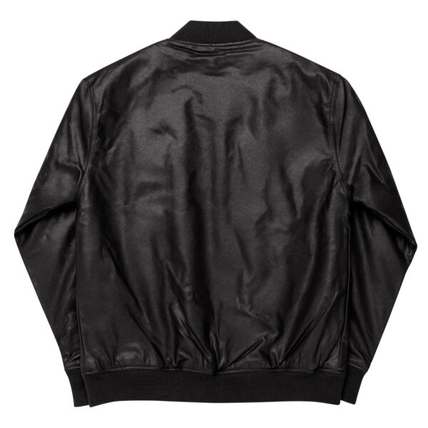 MAX Modern Leather Bomber Jacket (Black or Brown) - Image 7