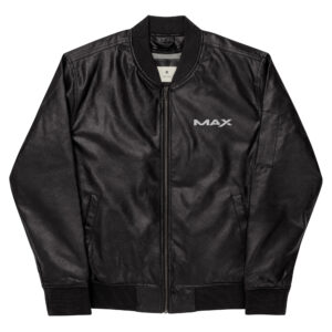 MAX Modern Leather Bomber Jacket (Black or Brown)