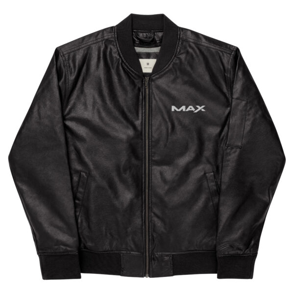 MAX Modern Leather Bomber Jacket (Black or Brown)
