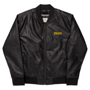 MAX Classic Leather Bomber Jacket (Black or Brown)