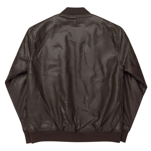 MAX Modern Leather Bomber Jacket (Black or Brown) - Image 10