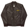 MAX Classic Leather Bomber Jacket (Black or Brown) - Image 8